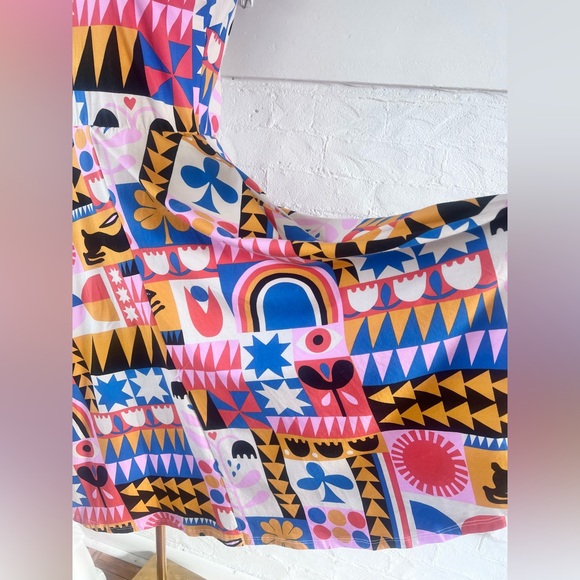 Nooworks Dahlia Dress Congdon Sleeveless High Neck Midi Dopamine Dressing Small - Picture 8 of 11